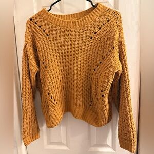 Beautiful SO Cozy Mustard Knit Sweater Women’s size XS